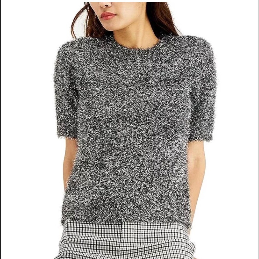 INC fuzzy short sleeve sweater New without tags size medium